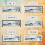 Captain's Bay, Anguila Watercolor Print, Vacation Gift, Anguila Wall Art, Beach Painting, Beach Decor, Large Wall Art, Wood Frame Art