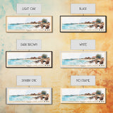 Curralinho Beach, Cape Verde, Senegal Watercolor Print, Vacation Gift, Senegal Wall Art, Beach Painting, Beach Decor, Large Wall Art, Wood Frame Art