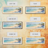 Honeymoon Beach, US Virgin islands Watercolor Beach Print, Vacation Gift, US Virgin islands Wall Art, Framed Canvas Print, Framed Beach Painting