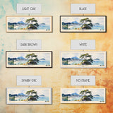 Ishigaki, Japan Watercolor Print, Vacation Gift, Japan Wall Art, Beach Painting, Beach Decor, Large Wall Art, Wood Frame Art