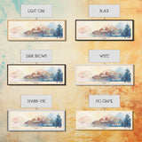 Ithaca, Greece Watercolor Print, Vacation Gift, Greece Wall Art, Beach Painting, Beach Decor, Large Wall Art, Wood Frame Art