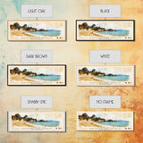 Kaiteriteri Beach, Nelson, New Zealand Watercolor Print, Vacation Gift, Nelson, New Zealand Wall Art, Beach Painting, Beach Decor, Large Wall Art, Wood Frame Art