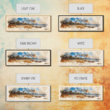 Lagoon Beach, Cambodia Watercolor Print, Vacation Gift, Cambodia Wall Art, Beach Painting, Beach Decor, Large Wall Art, Wood Frame Art