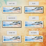 Pampelonne Beach, France Watercolor Print, Vacation Gift, France Wall Art, Beach Painting, Beach Decor, Large Wall Art, Wood Frame Art