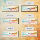 Pink Beach, Indonesia Watercolor Beach Print, Vacation Gift, Indonesia Wall Art, Beach Painting, Beach Decor, Beach Painting