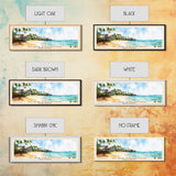 Playa Fronton, Dominican Republic Watercolor Print, Vacation Gift, Dominican Republic Wall Art, Beach Painting, Beach Decor, Large Wall Art, Wood Frame Art
