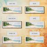 Sun Island Beach, Maldives Watercolor Print, Vacation Gift, Maldives Wall Art, Beach Painting, Beach Decor, Large Wall Art, Wood Frame Art