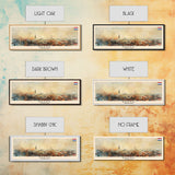 Breda Netherlands Panoramic Travel Poster, Framed Canvas Print or Metal Wall Art, Travel Art, Home Decor, Panoramic Painting, Midcentury Art