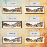 Skien Norway Travel Art, City Art, Framed Canvas Print or Metal Wall Art, Europe Travel Poster, Panoramic Wall Art, Extra Wide Wall Art
