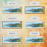 Antalya Turkey Panoramic Travel Poster, Framed Canvas Print or Metal Wall Art, Travel Art, Home Decor, Panoramic Painting, Midcentury Art