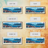 Bergen Norway Wall Art, Panoramic Travel Poster, Panoramic Framed Canvas Print, City Wall Art, Wall Hanging Home Decor, Travel Art