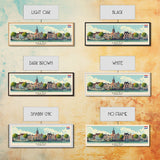 Breda Netherlands Panoramic Travel Poster, Framed Canvas Print or Metal Wall Art, Travel Art, Home Decor, Panoramic Painting, Midcentury Art