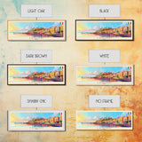 Cagliari Italy Wall Art, Panoramic Travel Poster, Panoramic Framed Canvas Print, City Wall Art, Wall Hanging Home Decor, Travel Art