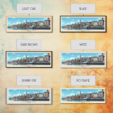 Charleroi Belgium Travel Print Wall Art, Panoramic City Art, Travel Art, Wall Decor, Vacation Gift, Framed Canvas Print Or Metal Art