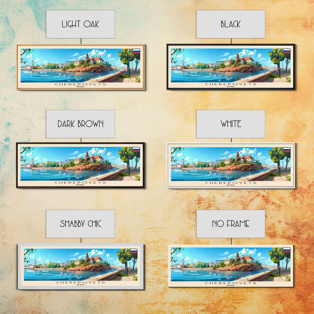 Cherepovets Russia Travel Print Wall Art, Panoramic City Art, Travel Art, Wall Decor, Vacation Gift, Framed Canvas Print Or Metal Art