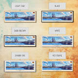 Cologne Germany Panoramic Travel Poster, Framed Canvas Print or Metal Wall Art, Travel Art, Home Decor, Panoramic Painting, Midcentury Art