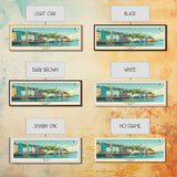 Cork Ireland Panoramic Travel Poster, Framed Canvas Print or Metal Wall Art, Travel Art, Home Decor, Panoramic Painting, Midcentury Art