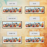 Ivanovo Russia Panoramic Travel Poster, Framed Canvas Print or Metal Wall Art, Travel Art, Home Decor, Panoramic Painting, Midcentury Art