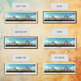 Konya Turkey Panoramic Travel Poster, Framed Canvas Print or Metal Wall Art, Travel Art, Home Decor, Panoramic Painting, Midcentury Art