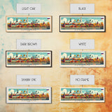 Kostroma Russia Panoramic Travel Poster, Framed Canvas Print or Metal Wall Art, Travel Art, Home Decor, Panoramic Painting, Midcentury Art