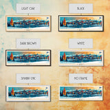 Lahti Finland Panoramic Travel Poster, Framed Canvas Print or Metal Wall Art, Travel Art, Home Decor, Panoramic Painting, Midcentury Art