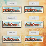 Vejle Denmark Travel Art, City Art, Framed Canvas Print or Metal Wall Art, Europe Travel Poster, Panoramic Wall Art, Extra Wide Wall Art