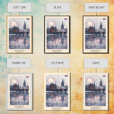 Arnhem Netherlands Travel Poster Framed Canvas Print, Wall Art, Home Decor, Vacation Print, Watercolor Painting, Cityscape Art