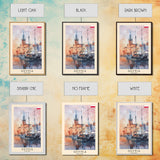 Gdynia, Poland Travel Poster Art, Framed Canvas Print for Living Room or Bedroom, Scenic Harbor Wall Art, Home Decoration
