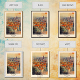 Gijon Spain City View Art, Framed Canvas Print, Bedroom Wall Art, Travel Poster Art, Unique Home Decor
