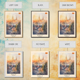 Gävle Sweden Scenic View Art, Framed Canvas Print, Living Room Wall Art, Travel Poster, Home Decor, Swedish Wall Art