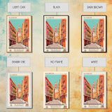 Alcorcón Spain Travel Poster Framed Canvas Print, Midcentury Modern Art, Pop Art Decor, Wall Art, Vacation Gift, Living Room Decoration, Scenic Print