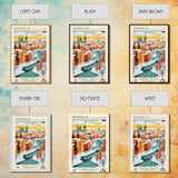 Arkhangelsk Russia Travel Poster Framed Canvas Print, Midcentury Modern Art, Pop Art Wall Decor, Home Decor, Vacation Gift, Living Room Art