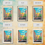 Bochum Germany Travel Poster Framed Canvas Print, Midcentury Modern Art, Pop Art Wall Decor, Home Decor, Living Room Art, Scenic View