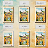 Borås Sweden Travel Poster Framed Canvas Print, Modern Art, Pop Art Wall Decor, Home Decor, Living Room Art, Artistic Gift