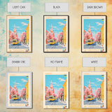 Makiivka Ukraine Travel Poster Framed Canvas Print, Midcentury Modern Art, Pop Art Wall Decor, Home Decor, Vacation Gift, Bedroom Art