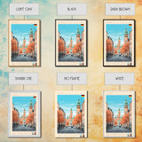 Munich Germany Travel Poster Framed Canvas Print, Midcentury Modern Art, Pop Art Wall Decor, Scenic Wall Art, Living Room Decoration, Office Gift