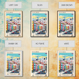 Novosibirsk Russia Travel Poster Framed Canvas Print, Midcentury Modern Art, Pop Art Wall Decor, Scenic Living Room Art, Bedroom Decor