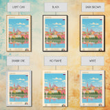 Saransk Russia Travel Poster Framed Canvas Print, Midcentury Modern Art, Pop Art Wall Decor, Living Room Art, Bedroom Decoration