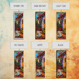 Rustic Garden Oil Painting Framed and Printed on Canvas, Tall Narrow Triptych Art Print, Coastal Art, Coffee Art, Contemporary Art Print