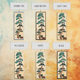 Japanese Pines Artistic Interpretation Tall Branches Skinny Art Tall Art Framed Canvas Print Japanese Style Art Ukiyo-e Art Wood Block Print Classic