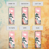 Ethereal Reeds In Windy Meadow Blush Tones Skinny Art Tall Art Framed Canvas Print Japanese Style Art Ukiyo-e Art Wood Block Print Nature