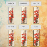 Striking Red Leaves And Berries On A Gnarled Tree, Tall Skinny Canvas Print For Feng Shui-Inspired Wall Art, Japanese Style Art