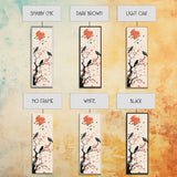 Crows On Bare Tree Branches Against Red Sun Skinny Art Wood Block Print Japanese Style Art Framed Canvas Print Tall Art Ukiyo-e Art