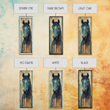 Rustic Blue Horse Painting Canvas Print Farmhouse Wall Art Vintage Horse Art Moody Art Living Room Art Southwest Wall Art