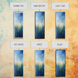 Bluegrass Field Wildflower Painting Framed Canvas Print Rustic Art Vertical Wall Art Farmhouse Art Botanical Prints
