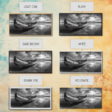 Canoe, Nautical Decor, Lake Tahoe Art, Coastal Wall Art, Above Couch Art, Rustic Art, Panoramic Painting, Framed Canvas Print