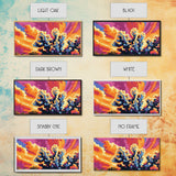 Joshua Tree, desert landscape, sunset art, boho decor, southwest wall art, extra wide art, framed canvas print, panoramic painting