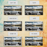Majestic Lake Reflection Canvas Print Landscape Painting Mountain Painting Nature Wall Art Bedroom Art Extra Wide Panoramic Art