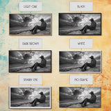 Cowboy on Beach, Moody Art, Western Wall Art, Dramatic Sky Print, Rustic Decor, Coastal Cowgirl Aesthetic, Framed Canvas Print, Scenic View