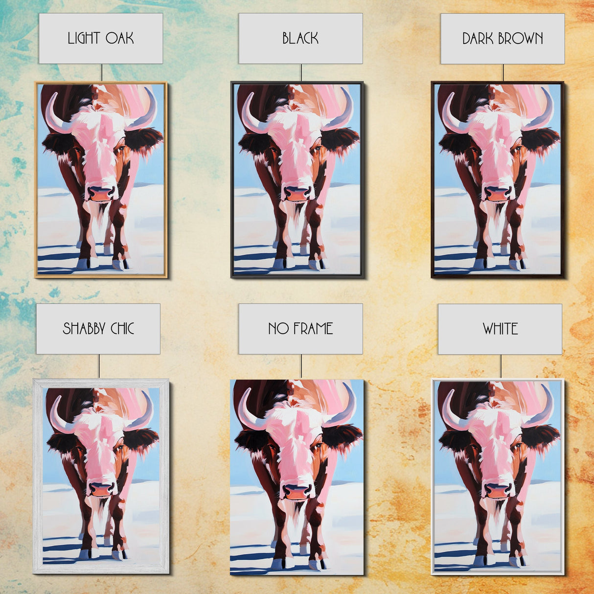 Bison Painting, Western Art, Framed Canvas Print, rustic wall art, vintage horse art, southwest wall art, farmhouse art, gift idea for him